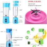 Portable Rechargeable 6 Blades Juicer Blender - Image 6