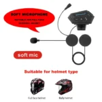 Y30 Motorcycle Helmet Headset LCD Display Bluetooth 5.4 Headphones - Image 3