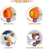 2 in 1 Water Shoot Magic Blaster Gun with 3 Bowling Pins & 6 Soft Ball - Image 4