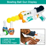 2 in 1 Water Shoot Magic Blaster Gun with 3 Bowling Pins & 6 Soft Ball - Image 7