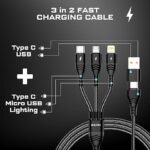 Interlink Powerline 3-in-1 Data Cable with Fast Charging - Image 5