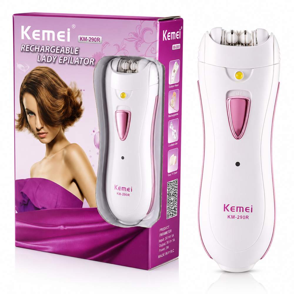KEMEI KM-290R Lady Mini Washable Electric Hair Remover