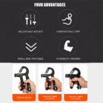 Adjustable Hand Grip Strengthener 5–60KG with Counter | Forearm & Wrist Exercise Trainer - Image 4